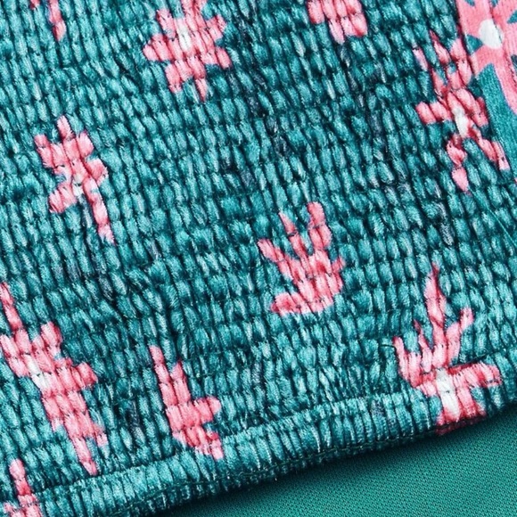 Crop top in velour and Original retro flower’s pattern 🦚 BRAND NEW - Picture 4 of 4